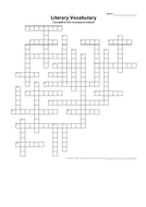 Literary Terms Crossword | Teaching Resources