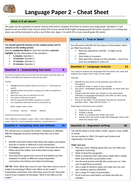 Language Paper 1 & 2 Cheat Sheets | Teaching Resources
