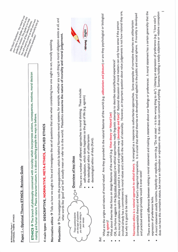 IB Philosophy - ETHICS REVISION GUIDE