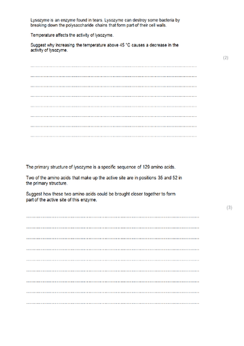 Enzymes | Teaching Resources