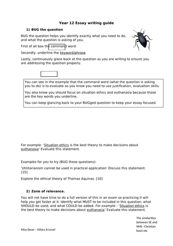 how to structure an a level rs essay