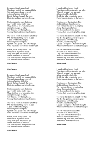 Wordsworth daffodils unseen poem KS3 | Teaching Resources