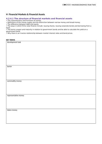 2-H Financial Markets and Financial Assets AQA A-level Economics (new spec) MACRO