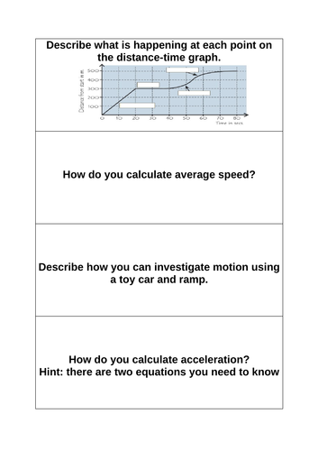 Revision flash cards for Edexcel IGCSE Physics Single Science