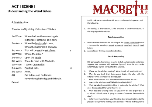 macbeth act 1 homework