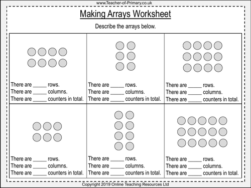 Making Arrays - Year 1 | Teaching Resources