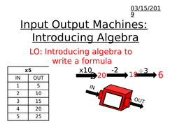 Function Machines: Introducing Algebra | Teaching Resources