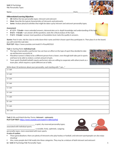 igcse-pe-spec-2018-9-6-personality-in-sport-teaching-resources