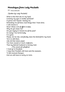 Example Monologue/Soliloquy from Lady Macbeth (teacher written ...