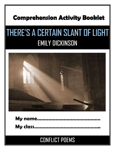 There's A Certain Slant of Light Comprehension Activities Booklet!