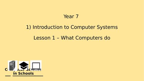 Year 7 Introduction to Computer Systems Unit | Teaching Resources