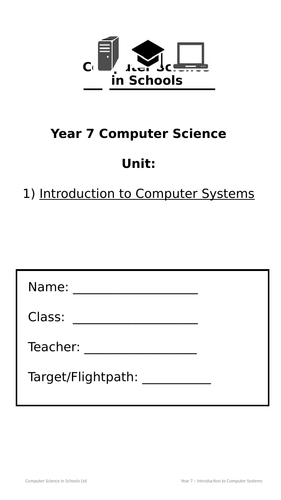 Year 7 Introduction to Computer Systems Unit | Teaching Resources