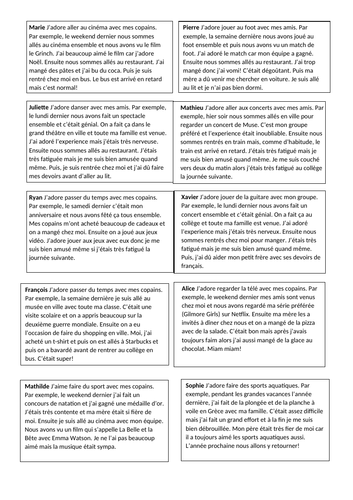 AQA GCSE French 9-1 Free time past weekend lesson | Teaching Resources