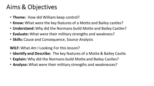 Why did the Normans build Motte & Bailey Castles?