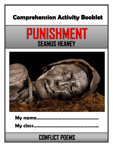 Punishment - Seamus Heaney - Comprehension Activities Booklet!