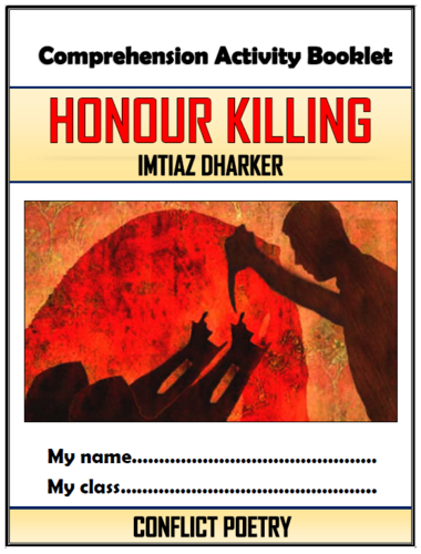 Honour Killing Comprehension Activities Booklet!