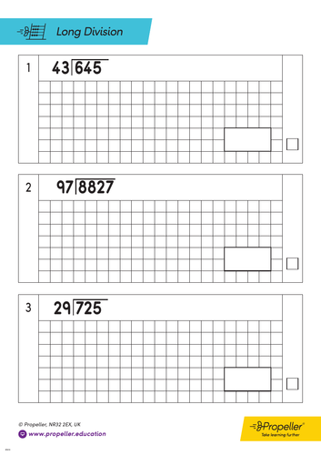 ks2 sats practice with long division teaching resources