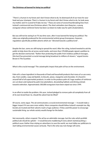 English Language Non-Fiction Language Analysis - Key Extracts ...