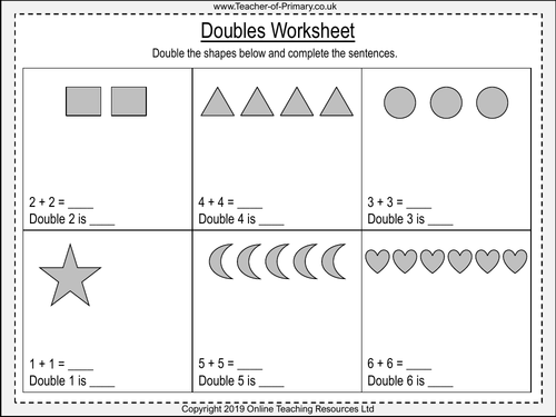 doubles year 1 teaching resources