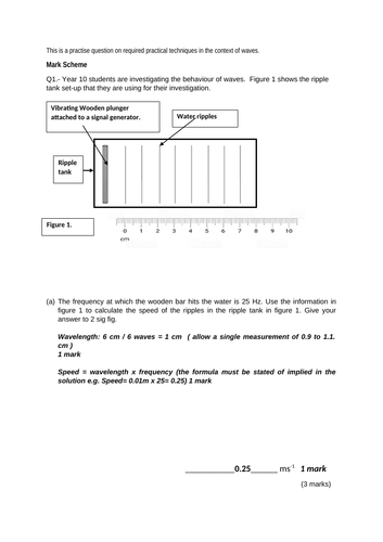 AQA required practical skills in GCSE Physics/waves | Teaching Resources