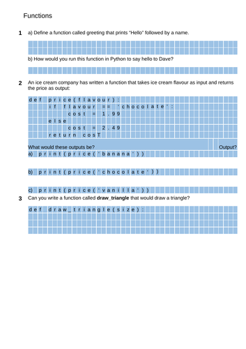 Programming - (Textual) Python: Lesson 9 functions