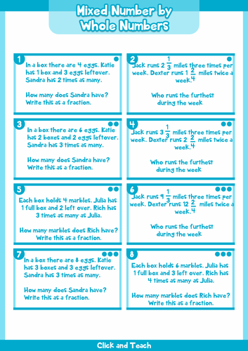 problem solving with mixed numbers