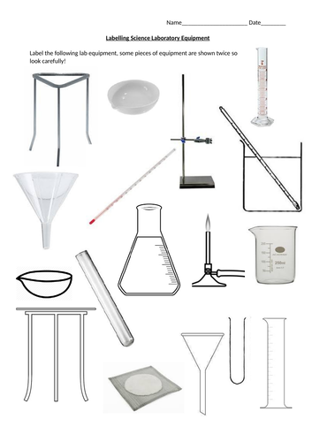 Science Laboratory Equipment worksheet | Teaching Resources