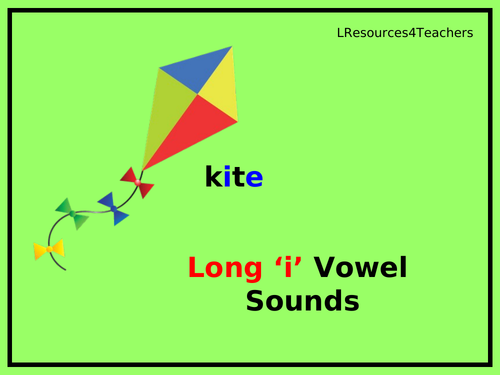 Phonics - long  'i' vowel sounds