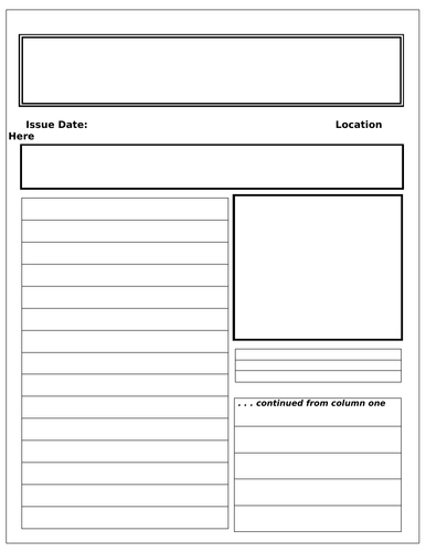 Newspaper Report Template | Teaching Resources