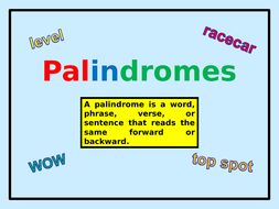 Palindromes | Teaching Resources