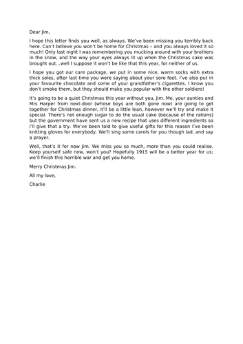 Letter example | Teaching Resources