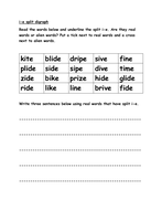 phonics split e powerpoint and worksheets ks1 year 1 and 2 teaching