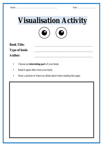 Visualisation Worksheets - Reading Activities