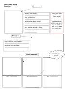 Diary writing plan template - Writing Rev | Teaching Resources