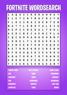 Fornite Wordsearch By Lukefielding1 Teaching Resources - fortnite word search pdf