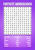 fortnite word search pdf - fortnite word search printable