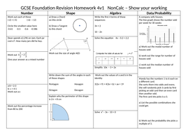 Gcse maths revision worksheets pdf image