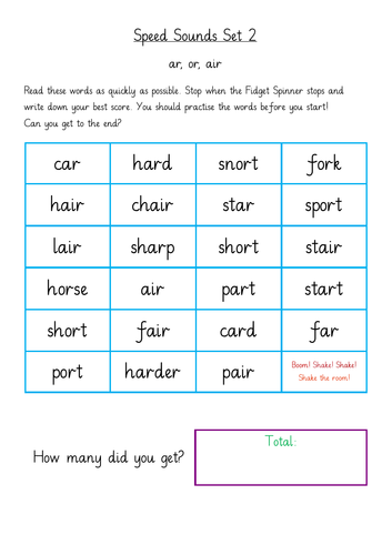 Speed Sounds - Set 1, 2, 3 - Phonics Worksheets - Read Write Inc ...