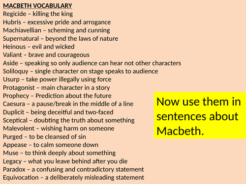 words to use in macbeth essay