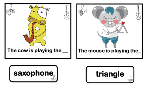 Animals concert.    Matching game.