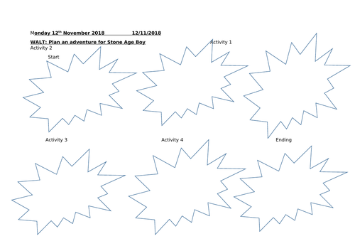 Activities for Stone Age Boy Lower KS2 Literacy/English | Teaching