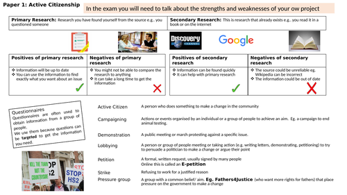 AQA 9-1 GCSE Citizenship: Lower ability/streamlined revision guide/knowledge organised whole course