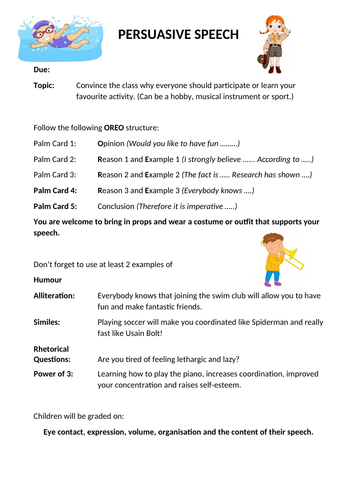 assessment quiz essential elements of a persuasive speech