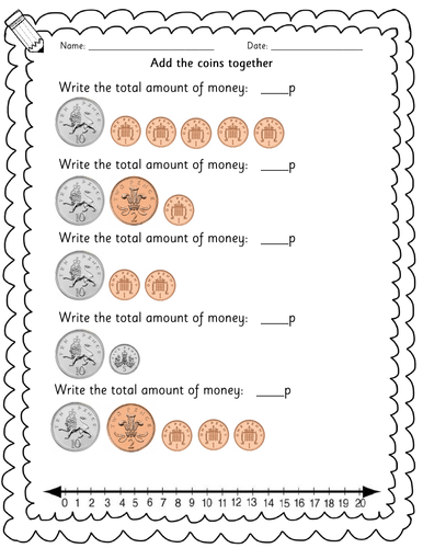 year 1 year 2 maths adding uk coins money teaching resources