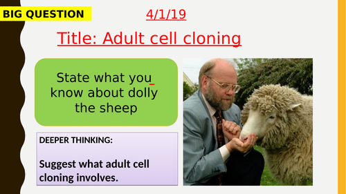 AQA new specification-Adult cell cloning B14.6