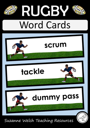 Rugby Word Cards FREE | Teaching Resources