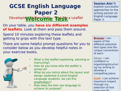 Full Scheme of Learning - AQA English Language Paper 2 GCSE | Teaching ...