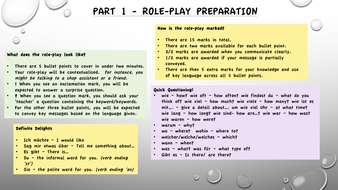 Double Sided Revision Mat For Aqa German Speaking Exam Teaching