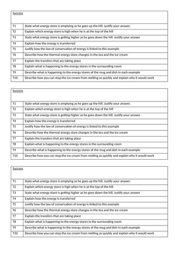 AQA KS3 Energy Transfers full scheme of work and resources (sow ...