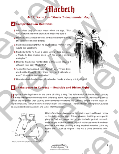 Macbeth (IGCSE Shakespeare) - Act 2, Scene 2 - Macbeth Does Murder